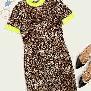 Leopard bodycon mini dress